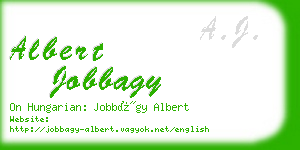 albert jobbagy business card